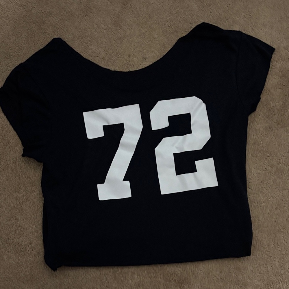 Black Women's Top with White Print
